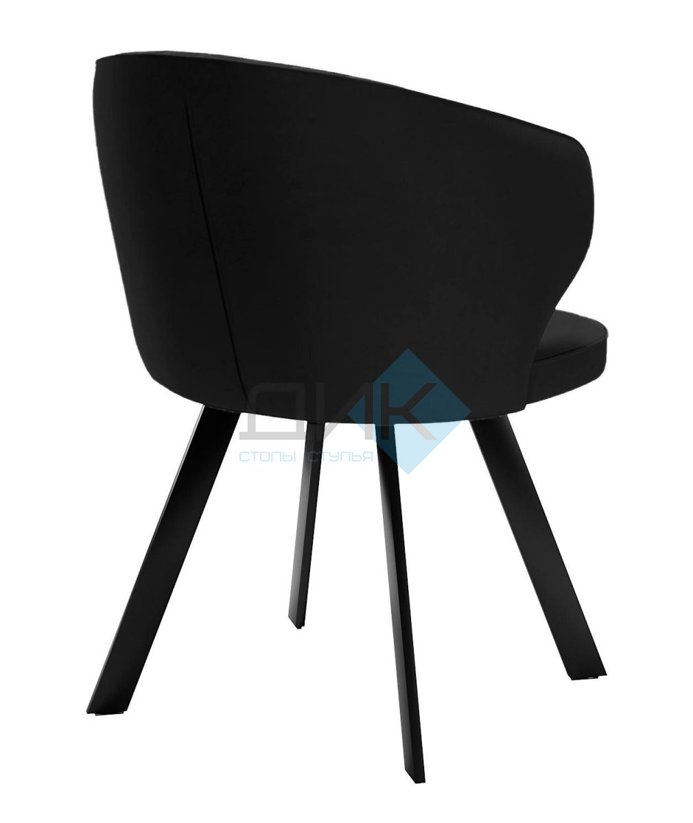 Стул DikLine 249 поворотный, K21 черный, ножки черные