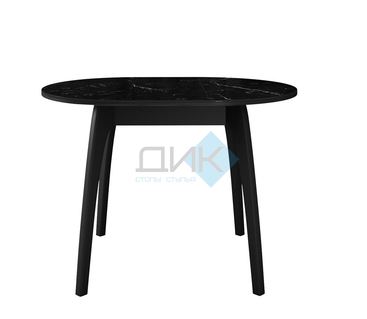 Стол DikLine MK46 Керамика Черный мрамор/подстолье черное/опоры черные