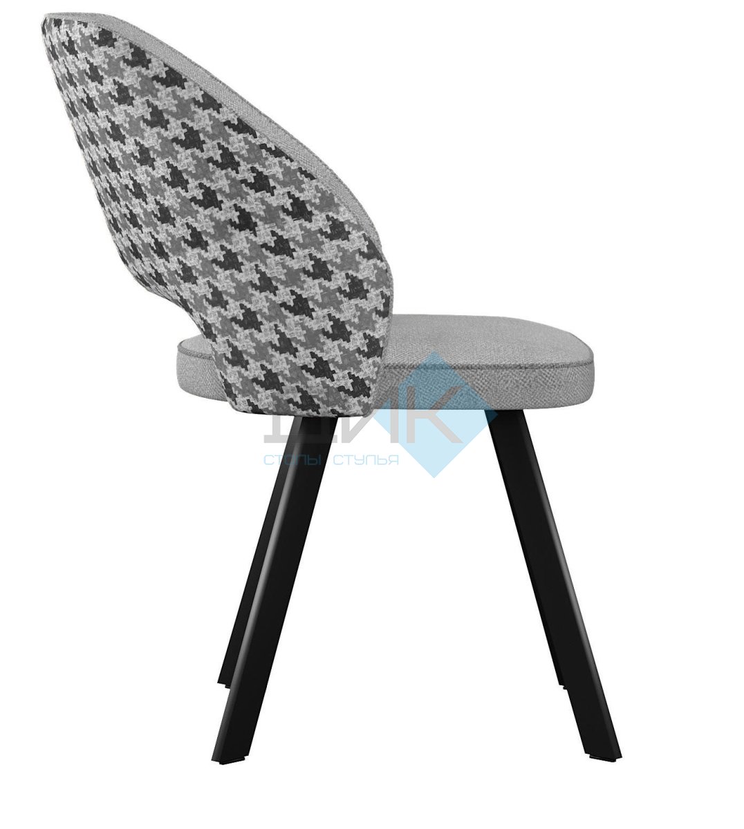 Стул DikLine 274 поворотный SB6/A3 св.сер, ножки черные