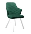 Стул DikLine 345 K13 изумруд, ножки белые