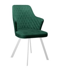 Стул DikLine 345 K13 изумруд, ножки белые