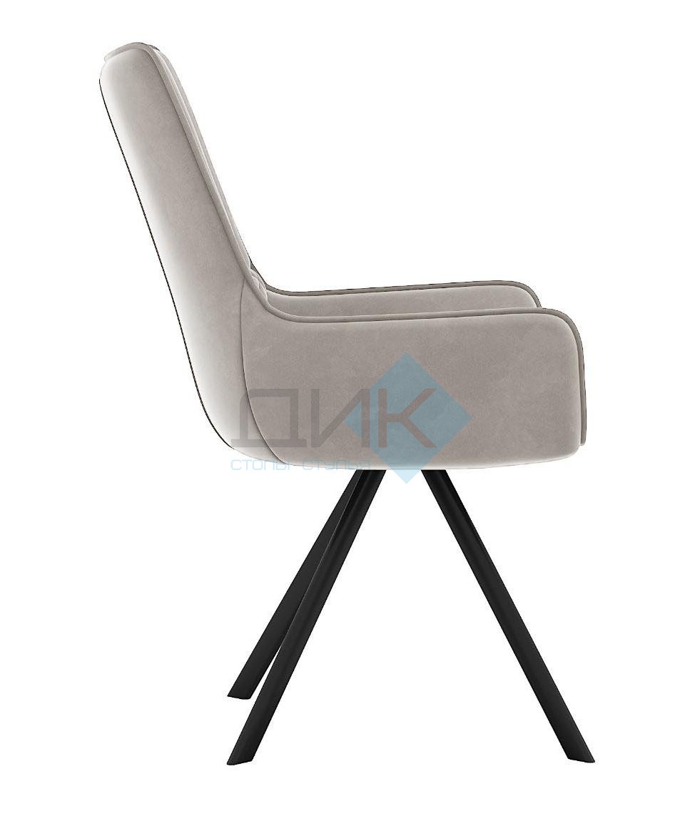 Стул DikLine 289 поворотный E52 бежевый, ножки черные