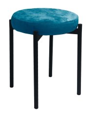 Табурет M DikLine, M19 бирюза, ножки черные