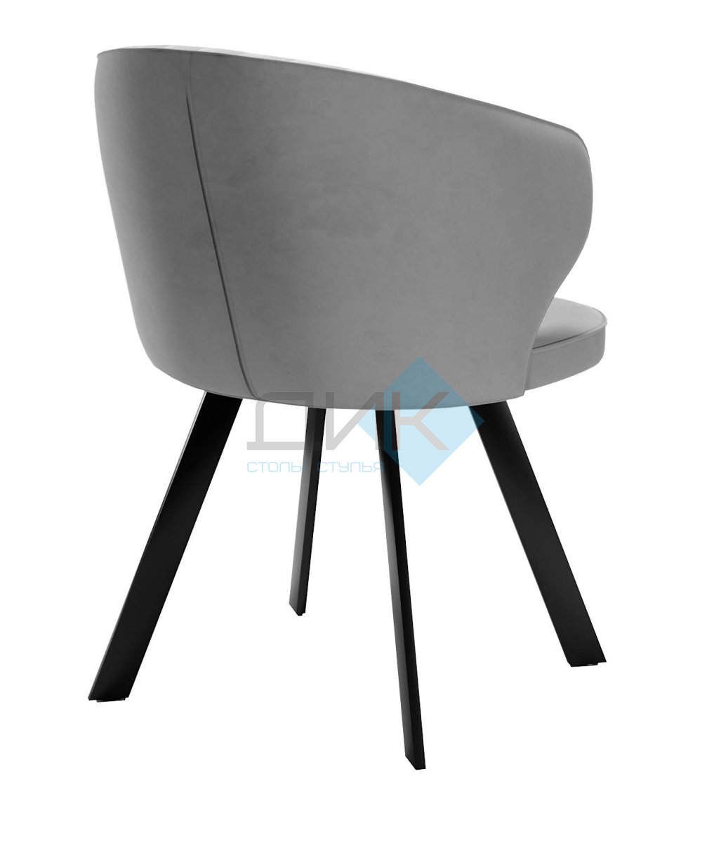Стул DikLine 249 поворотный, B22 GREY, ножки черные