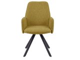 Стул DikLine 293 поворотный BL08 горчица, ножки черные
