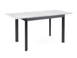 Стол Dikline L110 Мрамор белый (ЛДСП EGGER)/Опоры черный