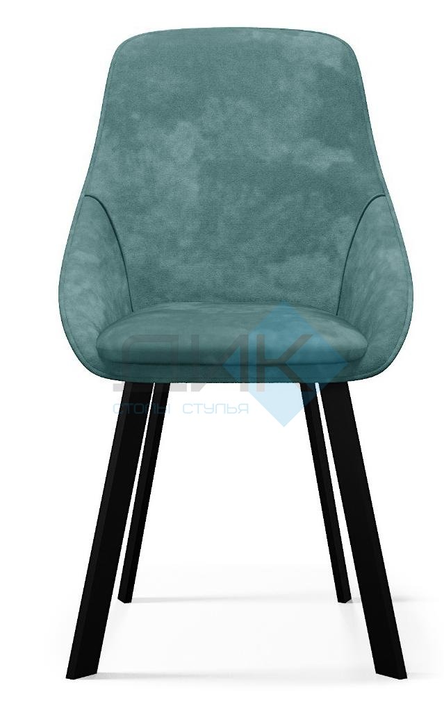 Стул DikLine 246 поворотный, AM8 серо-зеленый, ножки черные