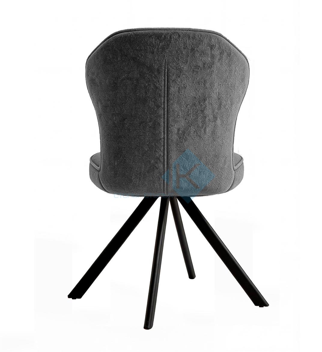 Стул DikLine 238 поворотный BL13 серый, ножки черные