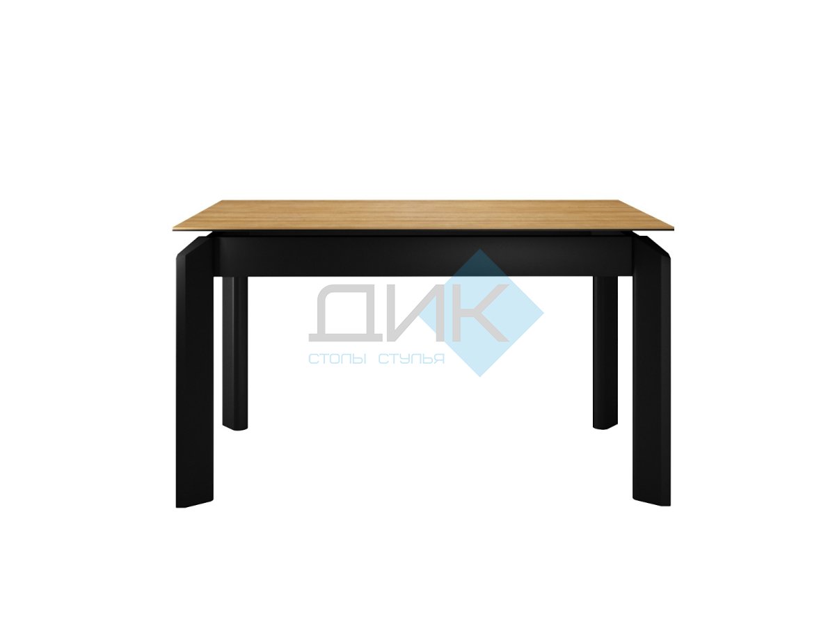 Стол DikLine KT140 керамика HC001 матовая/опоры черные Образец в салоне МЦ Империя