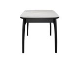 Стол DikLine MK40 Керамика Белый мрамор/подстолье черное/опоры черные