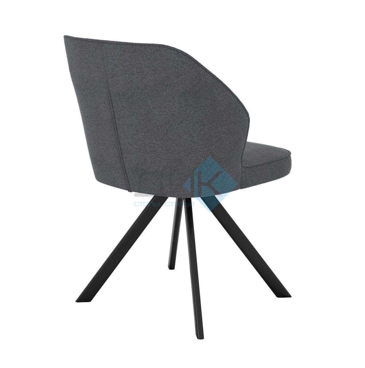 Стул DikLine 233 поворотный NS13 GRAPHITE, ножки черные