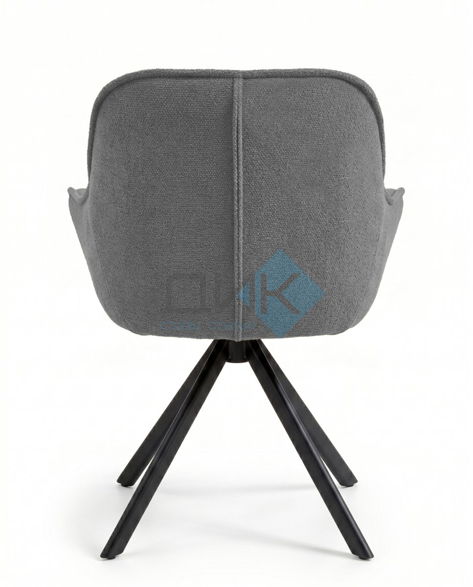 Стул DikLine 254 поворотный, BL13 серый, ножки черные