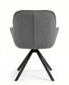 Стул DikLine 254 поворотный, BL13 серый, ножки черные