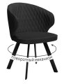 Стул DikLine 249 поворотный, K21 черный, ножки черные