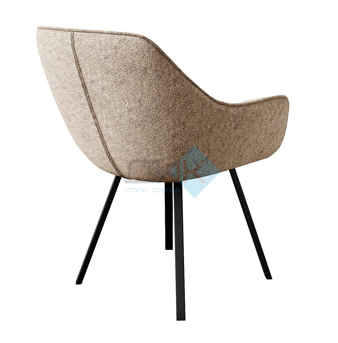 Стул DikLine 252 М поворотный, NS04 CREAM, ножки черные