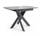 Стол DikLine DKB110, Керамика Italian Grey (глянец серый)/подстолье черное/опоры черные