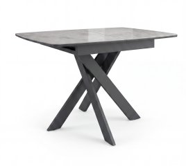 Стол DikLine DKB110, Керамика Italian Grey (глянец серый)/подстолье черное/опоры черные