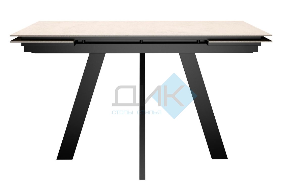 Стол DikLine DM140M Хромикс белый/опоры черные