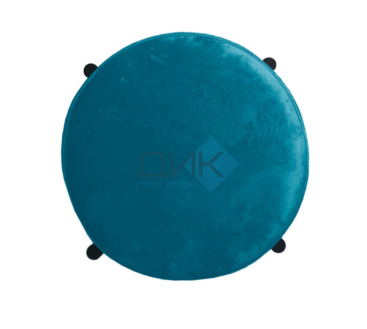 Табурет M DikLine, M19 бирюза, ножки черные