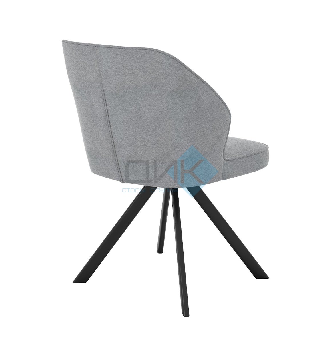 Стул DikLine 233 поворотный NS10 GREY, ножки черные