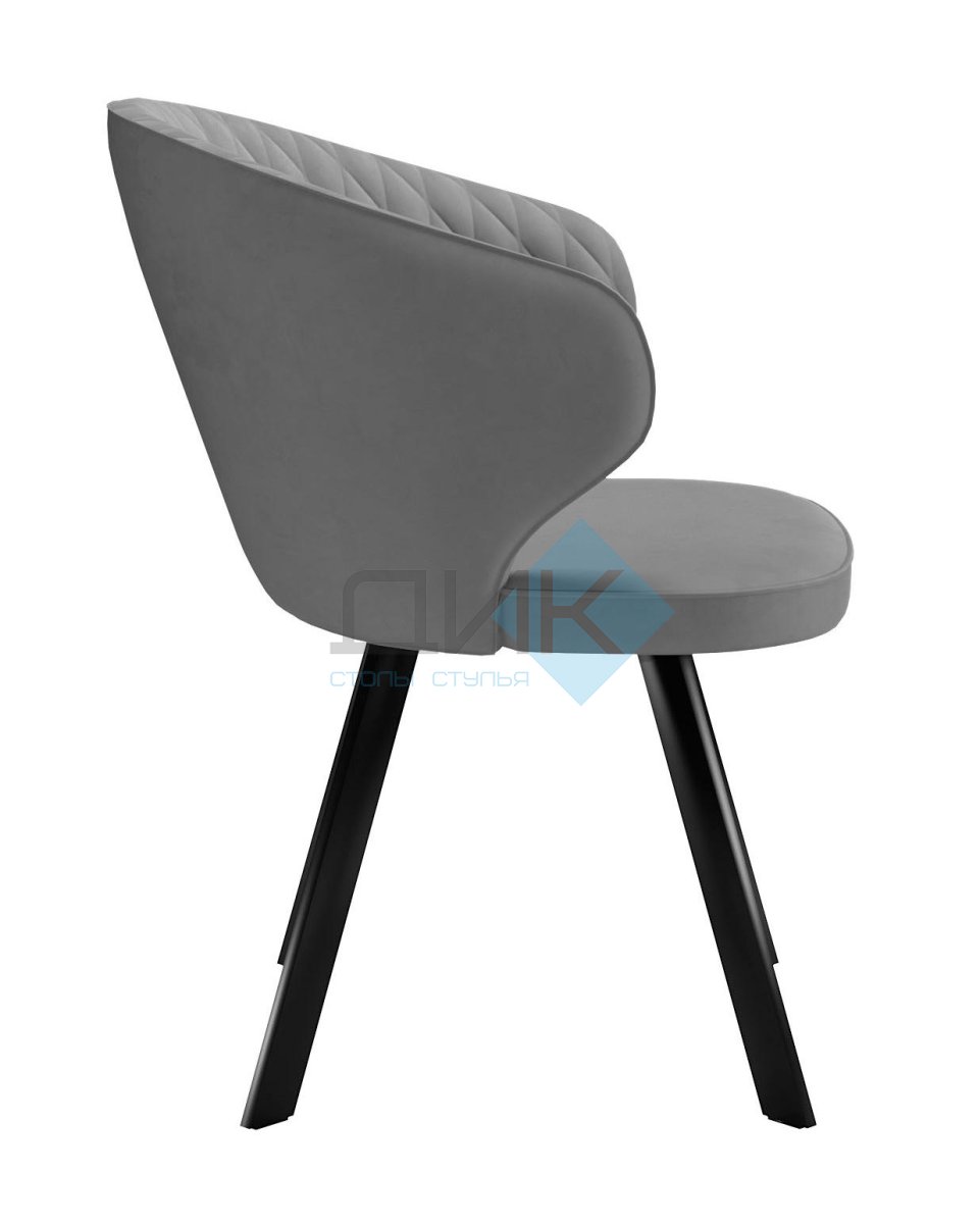 Стул DikLine 249 поворотный, B22 GREY, ножки черные УЦЕНКА