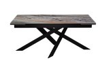 Стол DikLine EKX160, Керамика Venetian Brown Light глянец (К4), опоры черные (2 уп.)