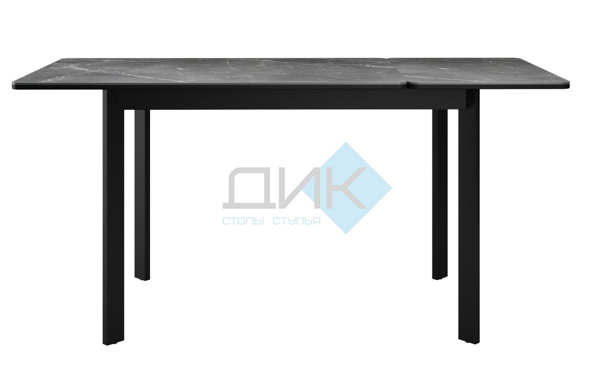 Стол DikLine LK110 Керамика Черный мрамор/подстолье черное/опоры черные