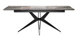 Стол DikLine DKS140 керамика Venetian Brown Light глянец, подстолье черное, опоры черные (2уп.)