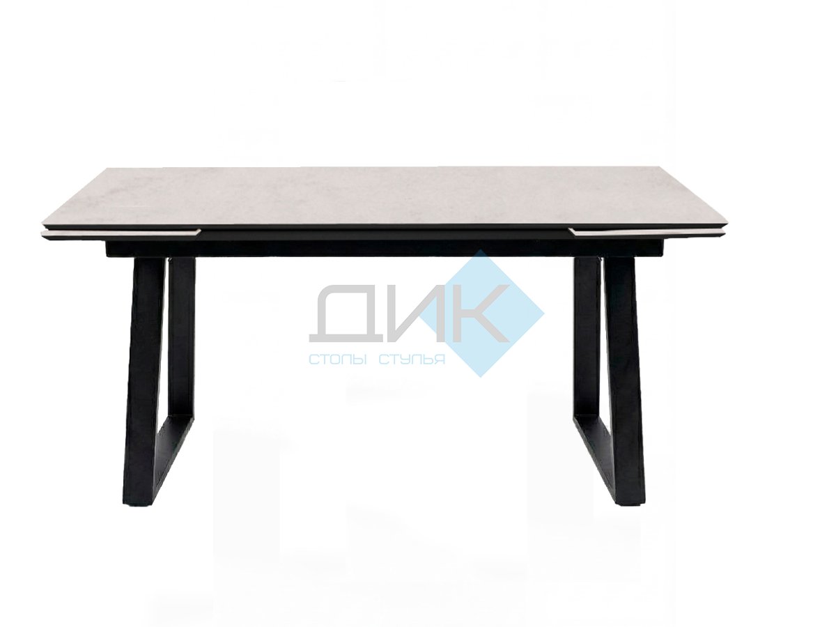 Стол DikLine DZ200 хромикс белый/черный (2 уп.)