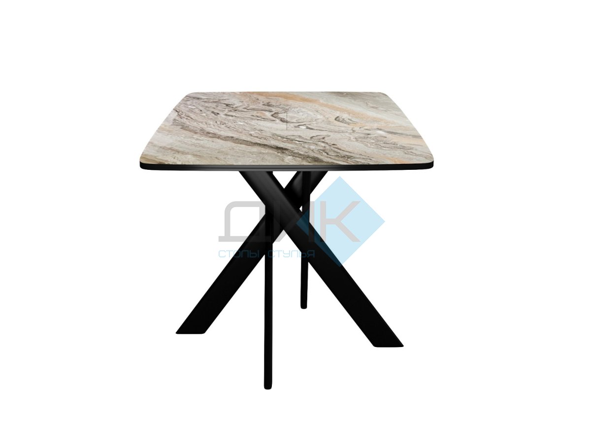 Стол DikLine DKB110, Керамика Venetian Brown Light глянец, опоры черные