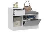 Агата тумба для обуви комбинированная (белый)
