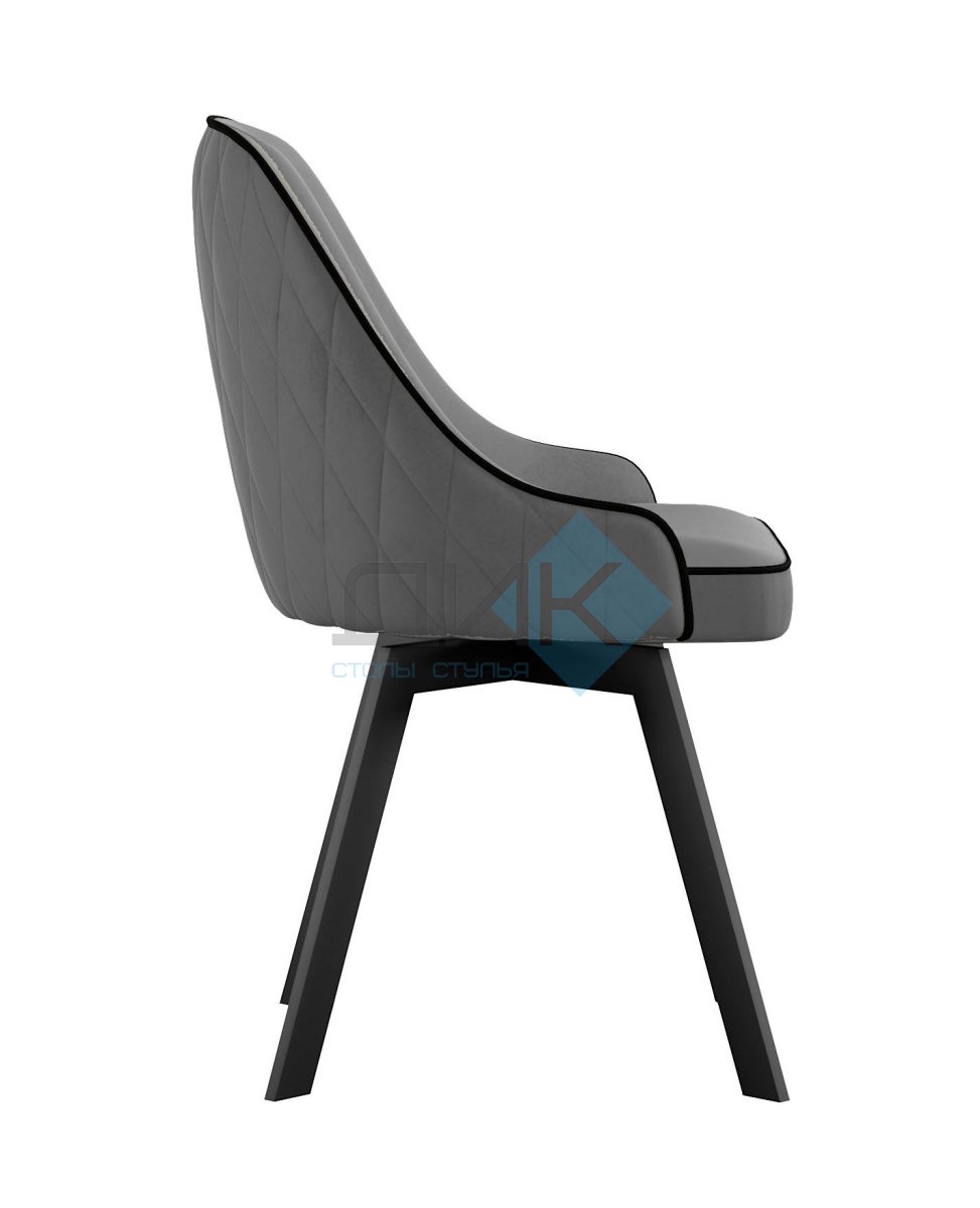 Стул DikLine 266M поворотный, E31 серый, ножки черные