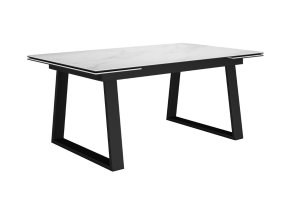 Стол DikLine DZ200 Мрамор Кристал белый/черные (2 уп.)