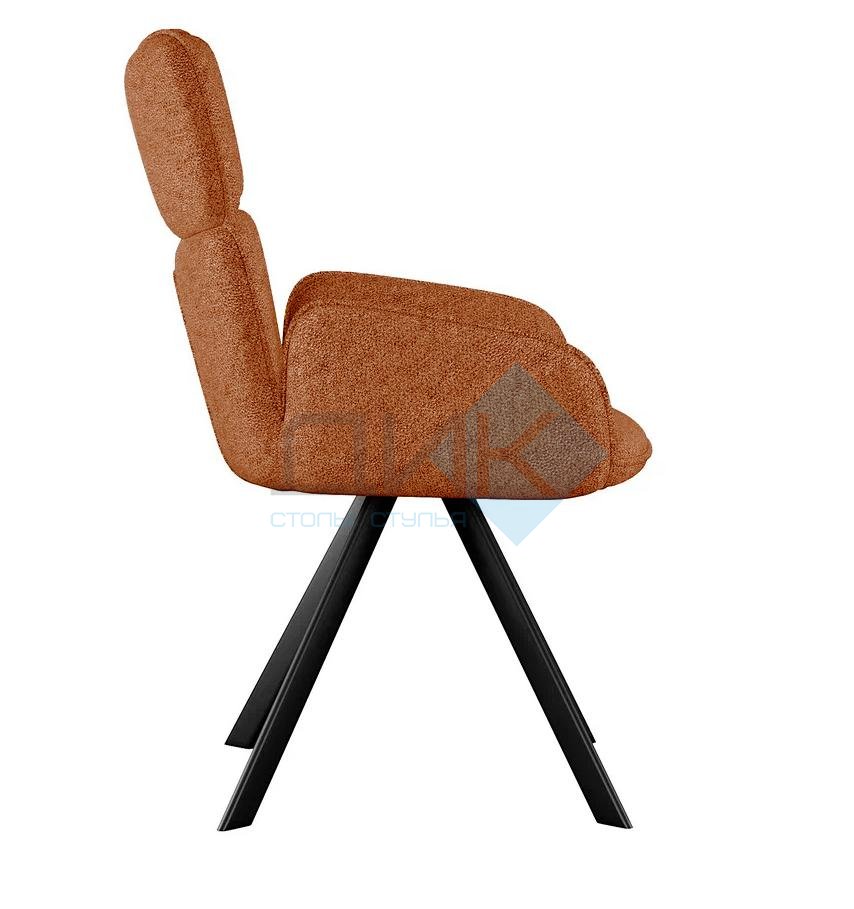 Стул DikLine 501 поворотный NS Rust терракотовый, ножки черные