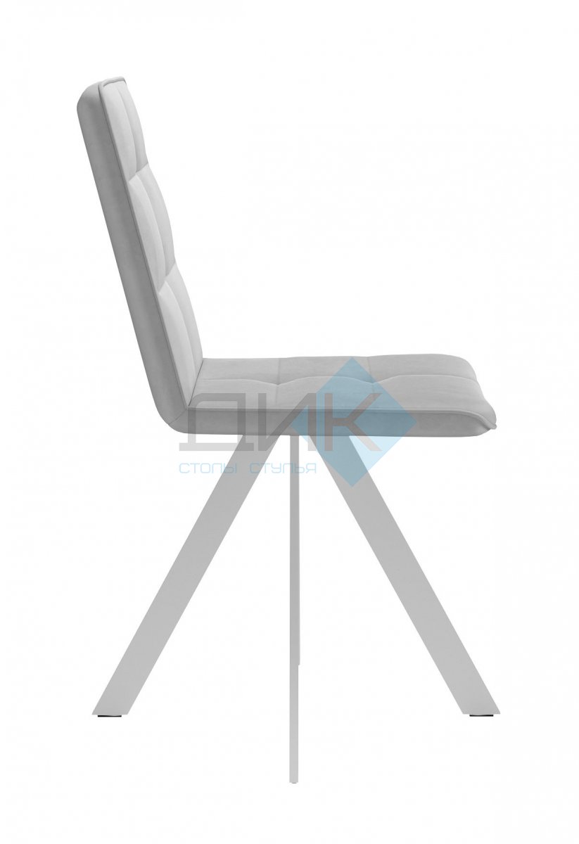Стул DikLine 230 поворотный B22 GREY, ножки белые