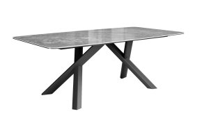 Стол DikLine KS220 керамика Monsoon (серый глянец JA688) / опоры черные