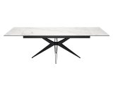 Стол DikLine KW160 керамика белый мрамор С41 матовая/опоры черные (2 уп.)