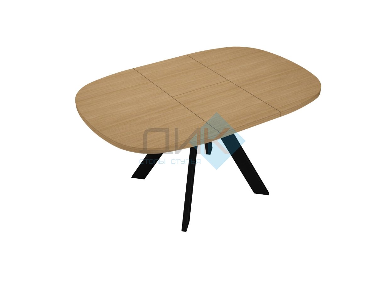 Стол DikLine B110 Дуб Каселла натуральный/опоры черные