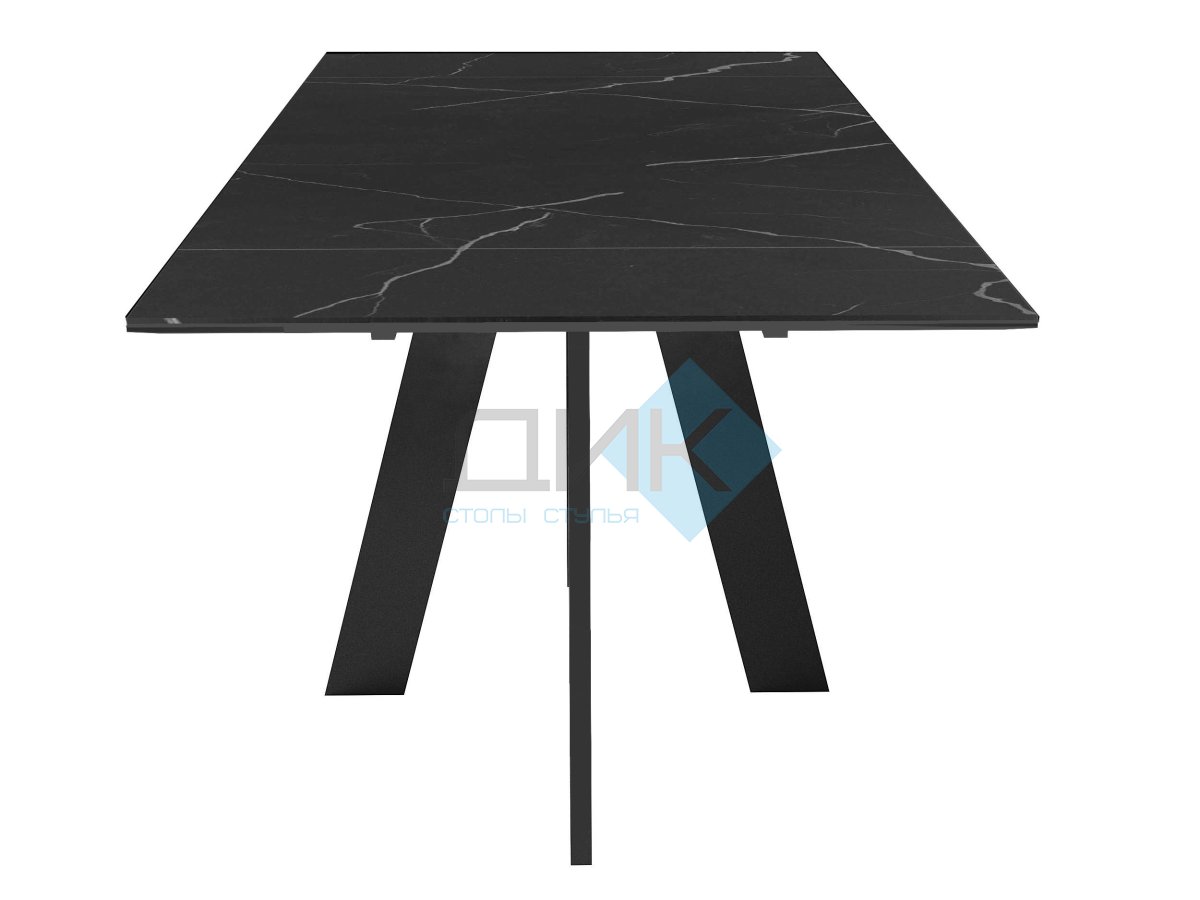Стол DikLine SKM110 Керамика Черный мрамор/опоры черные