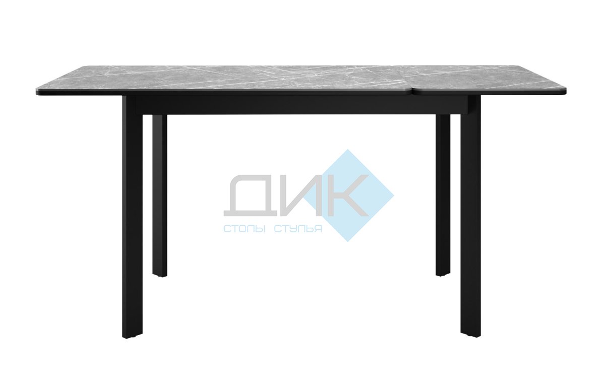 Стол DikLine LK110 Керамика Серый мрамор/подстолье черное/опоры черные