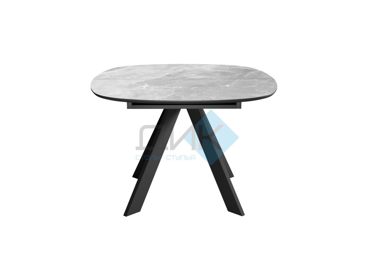 Стол DikLine BK100 Керамика Серый мрамор/подстолье черное/опоры черные