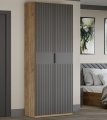 Хилтон Шкаф комбинированный с 2 дверями исп. 2 (Дуб Крафт золотой/графит матовый)