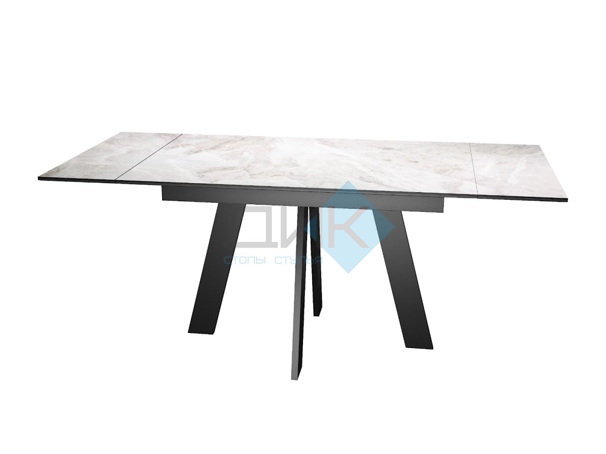Стол DikLine SKM110 Керамика Italian Grey (глянец серый)/подстолье черное