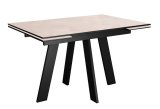 Стол DikLine SKM110 Керамика Krater Perla (бежевый матовый)/подстолье черное