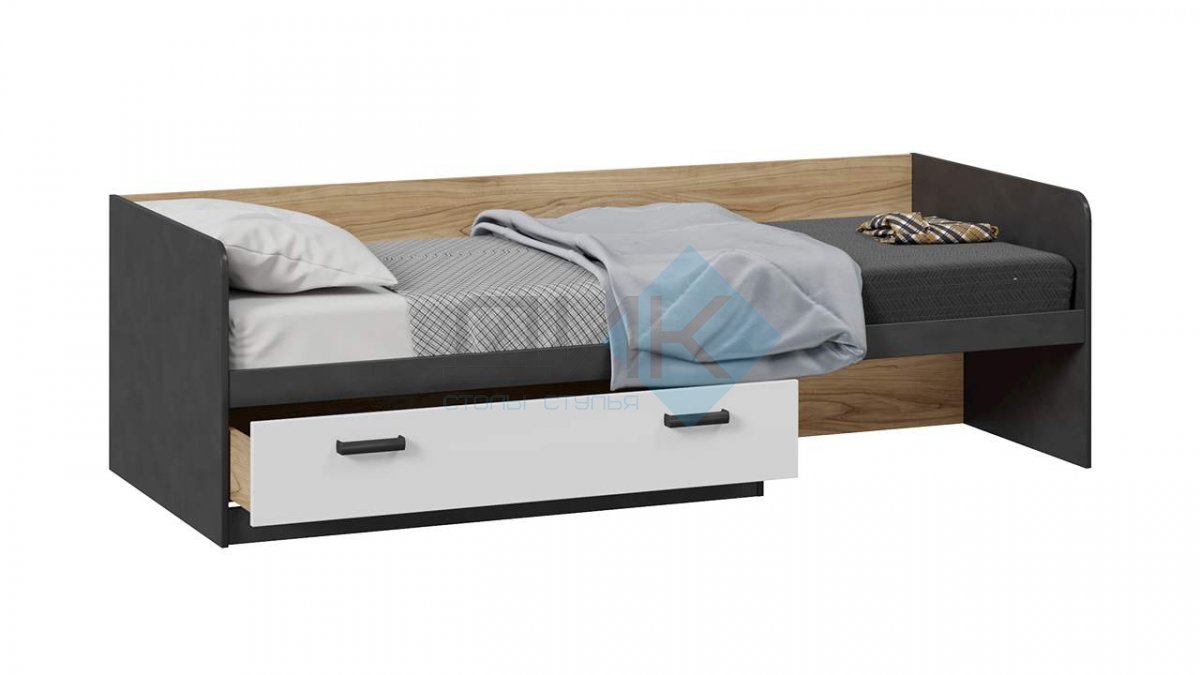 Рико кровать с ящиком Белый глянец/Матера/Яблоня Беллуно