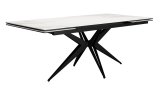 Стол DikLine KW160 керамика белый мрамор С41 матовая/опоры черные (2 уп.)