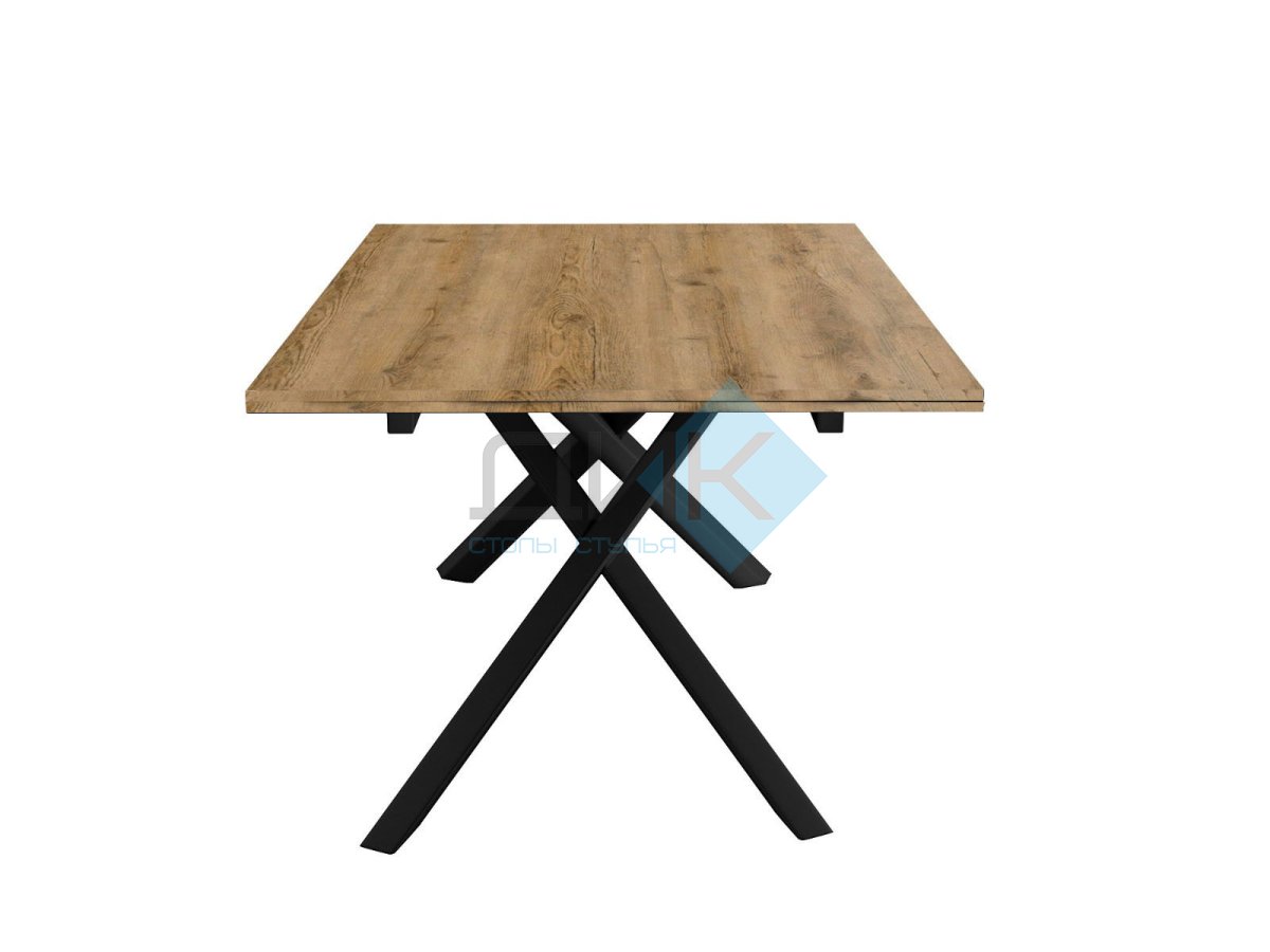 Стол DikLine DX140 Дуб галифакс/опоры черные (2 уп.)