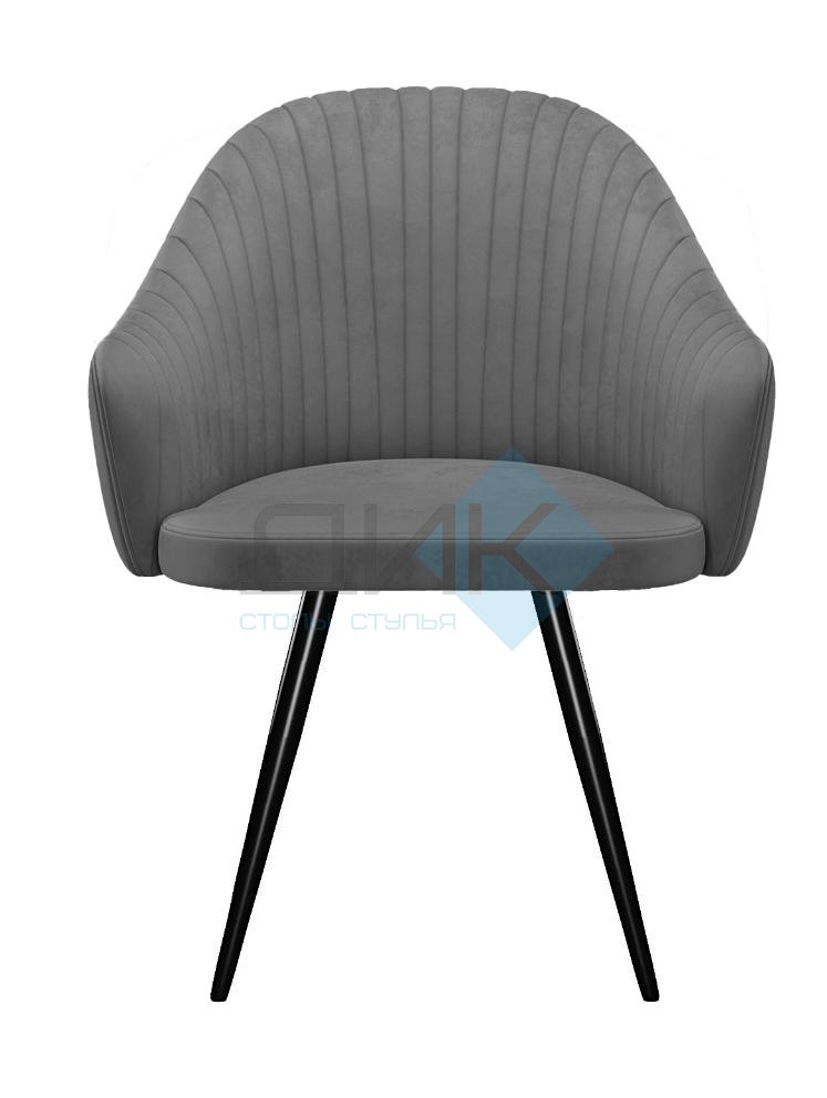 Стул DikLine 439 поворотный, C56 серый, ножки черные