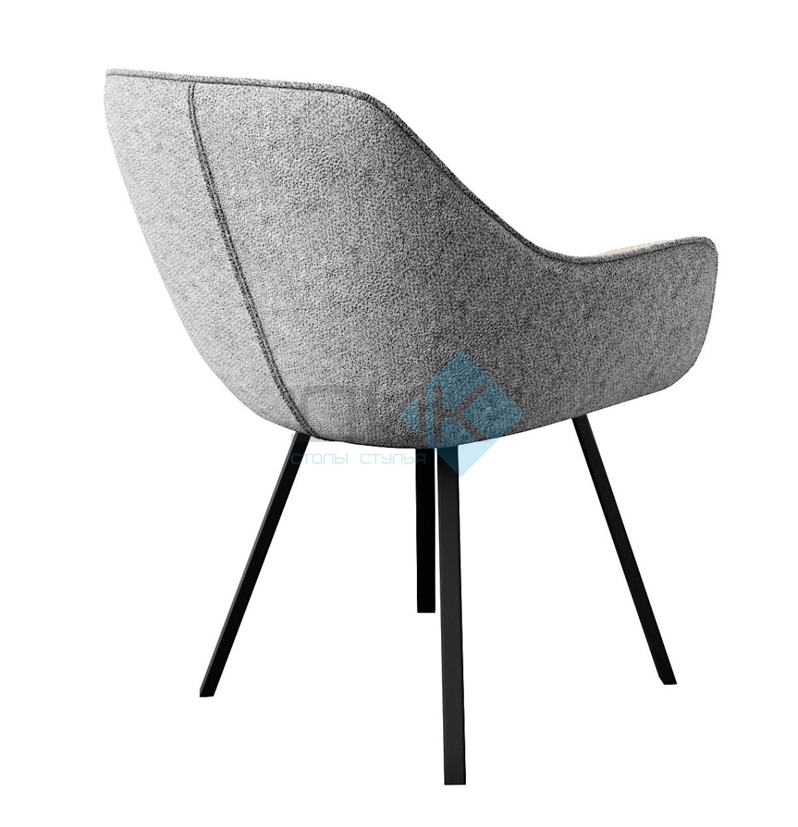 Стул DikLine 252 М поворотный, NS10 GREY, ножки черные