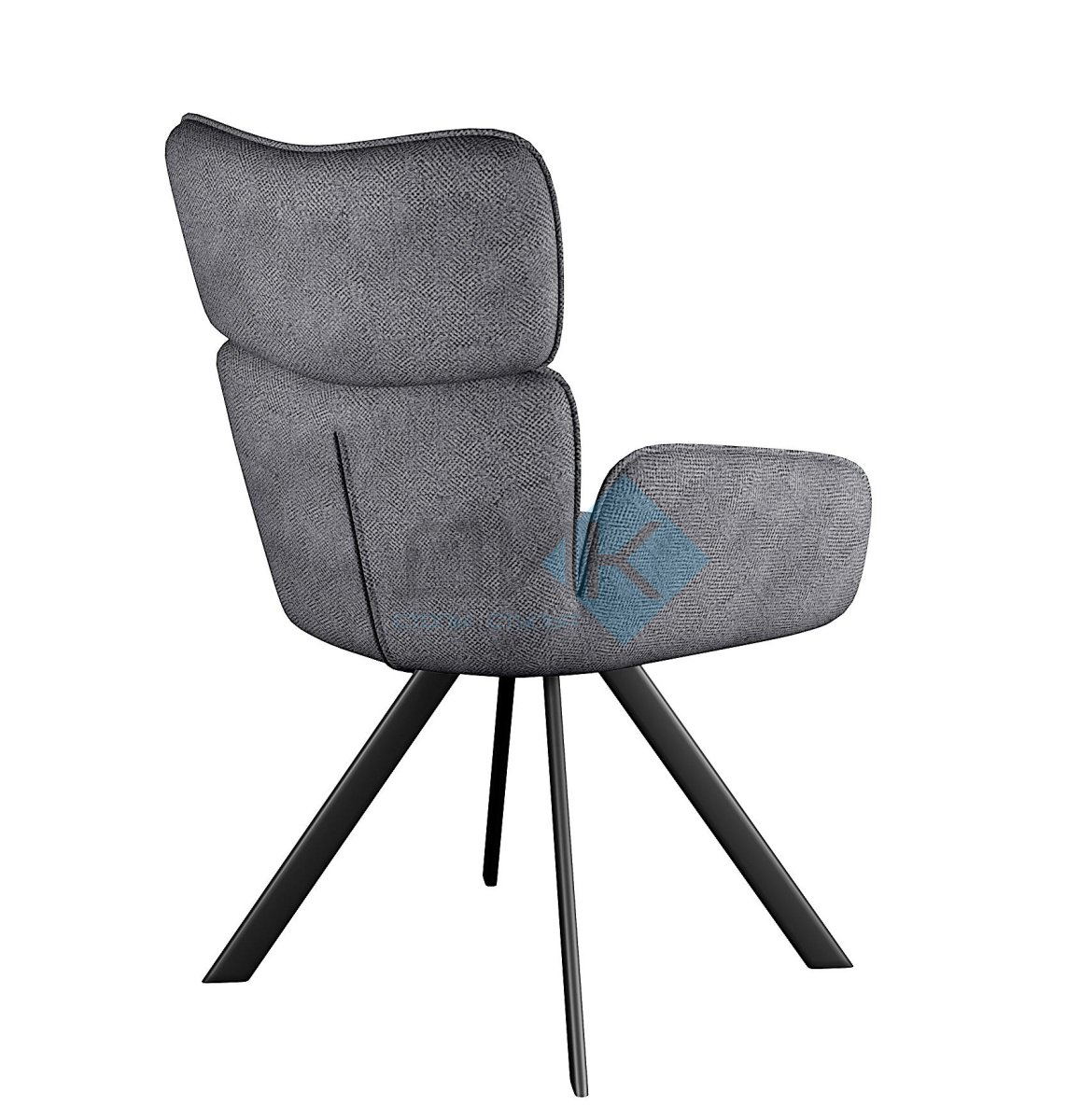 Стул DikLine 501 поворотный SB6 св.сер, ножки черные